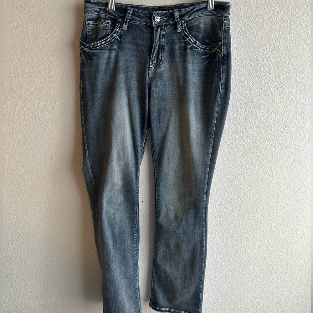 Earl slim boot jeweled jeans